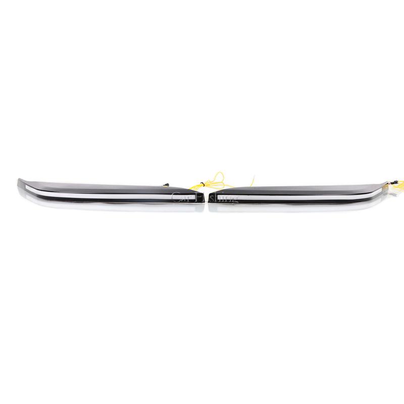 LED DRL Headlight Eyebrow Daytime Running Light For Toyota Tundra Sequoia   With dynamic Yellow Turn Signa Fog lamp