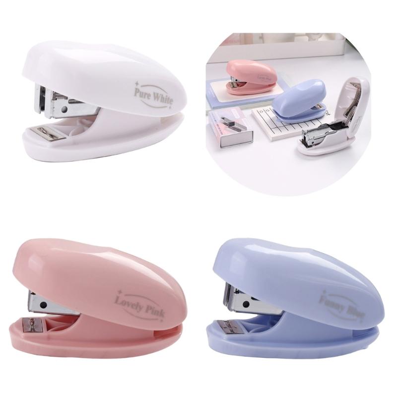 Small Stapler Colorful Paper Binding Stapler Machine Fashion Stapler Stationery School Office Binding Paper Stapler