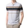 Kurzarm T-Shirt Herren Poloshirt Locker Revers Halbarm Oberteil Eisseide Business Casual Unterhemd