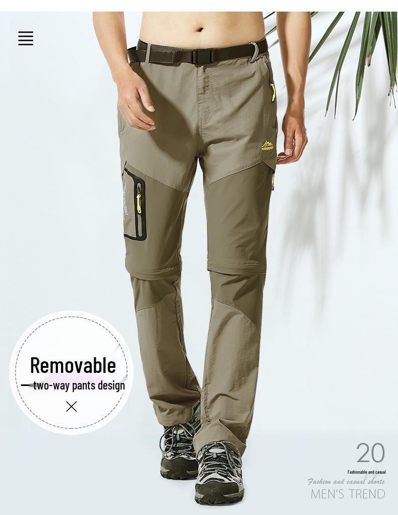 Men s Quick-Dry Convertible Outdoor Pants for Hiking and Mountaineering 3XL
