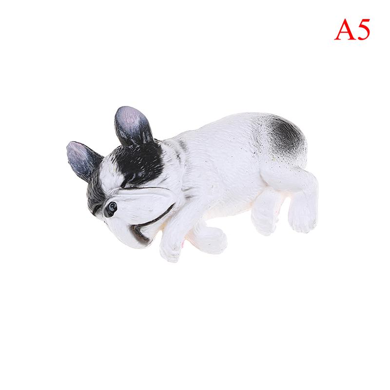 1PCS French Bulldog Sleepy Corgis Dog Toys Landscape Decor Animals Dolls Kids Gifts Action Figures PVC Model Toy