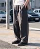 FP142 Summer Bio Wide Elastic Waist Pants Charcoal Kjlp1574