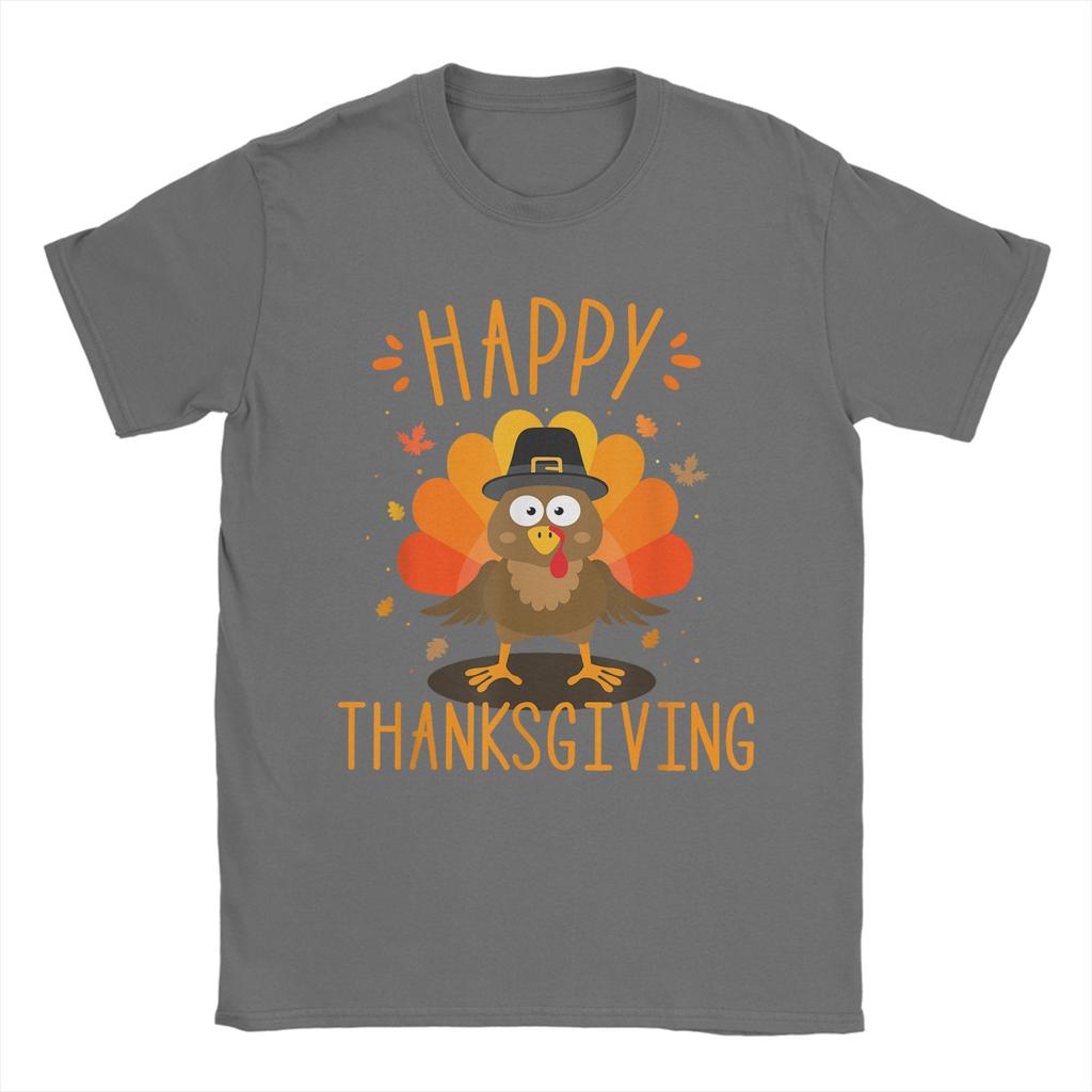 Men Women T Shirt Happy Thanksgiving For Turkey Day Family Dinner TShirts Leisure Summer Tees Vintage Printed 100 Cotton Tops