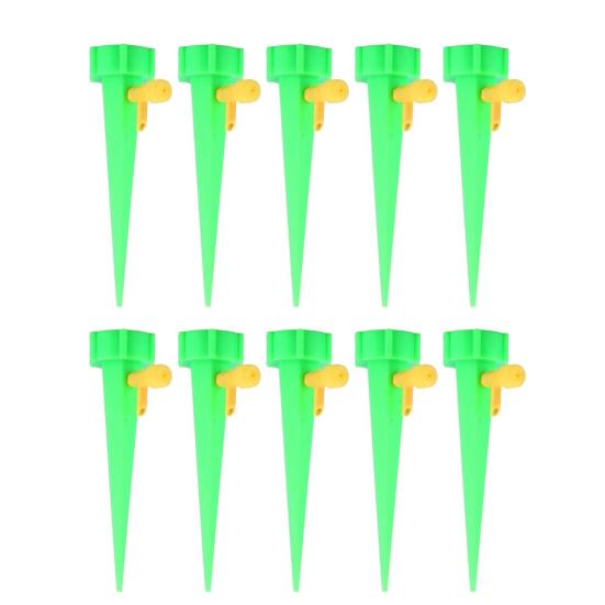 

10Pcs Adjustable Self Watering Spikes Planter Insert Drip Irrigation Spikes Automatic Plant Watering Tools Fit зелений