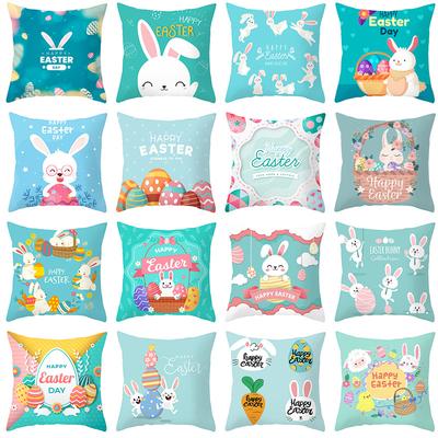 New Easter Bunny Pillow Cover Holiday Gift Home Decor Pillow Cushion Cover