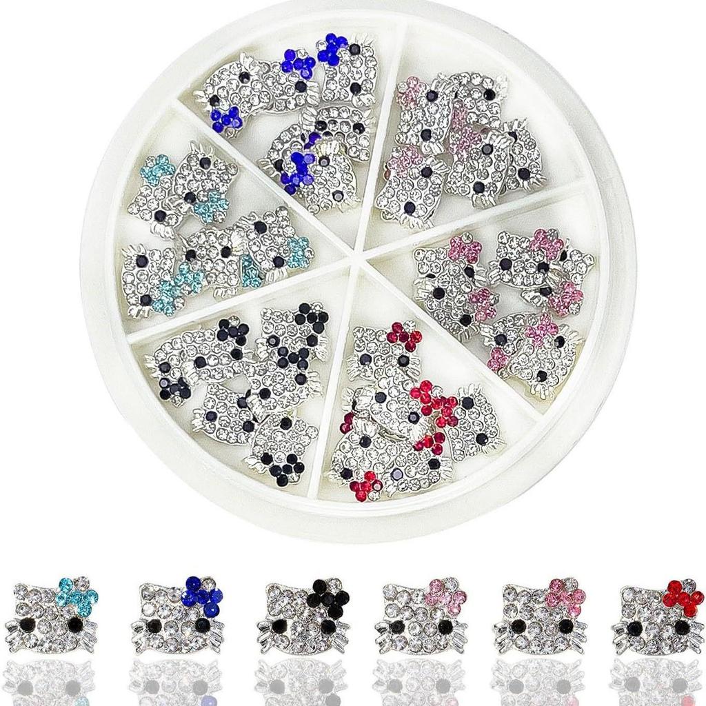 Hello Kitty Strass-Nagelkunst Legierungszubehör