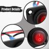 Rocker Switch Panel Mount Pre Wired on Off Toggle Screw Mounting Waterproof for RV Truck