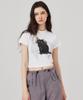 KITTY POTTERY Angel Cat Short Sleeve T-Shirt White