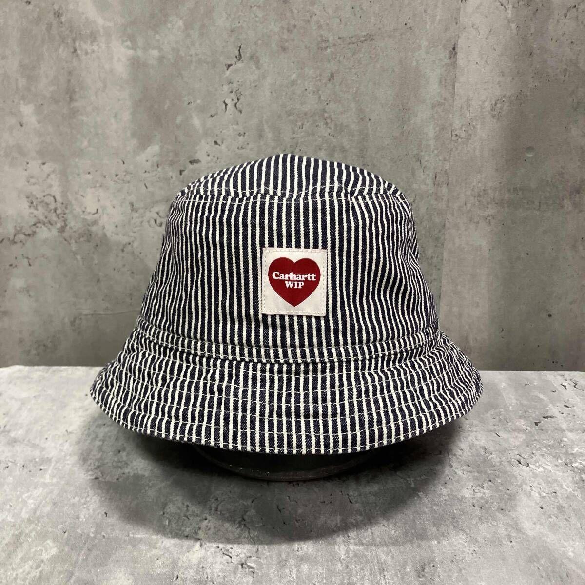 Used Carhartt WIP bucket hat striped blue x white Carhartt