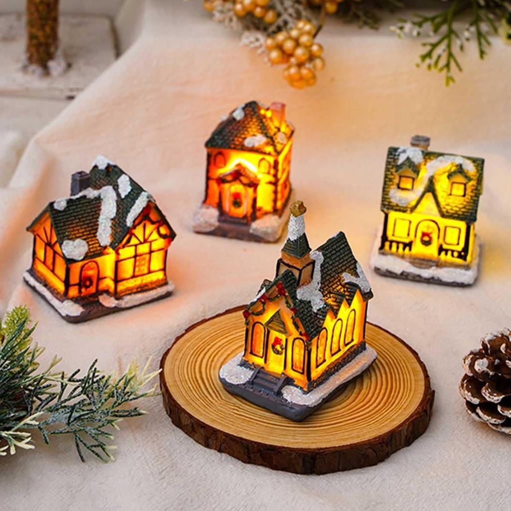Iikuru Christmas Decorations, Indoor Decor, Accessories, Lights, Ornaments, and Figurines Set (ya195)