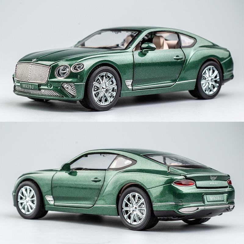 1/24 Scale Bentley Continental GT Diecast Car Model Toy, Pull Back Toy Vehicle with Sound and Light for Kids Toddler Boys Girls Gift Collection