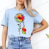 Autism Awareness TShirt for Women Clothing Sunflower Elephant Printed TShirts Short Sleeve Tees Autism Support Squad Tshirt