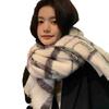 New Style Scarf for Girls Winter High End Korean Style Tassel Scarf To Keep Warm and Thickened Shawl Beige Trendy Versatile Soft and Waxy