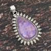 Natürlicher Charoit Edelstein Anhänger, 925 Sterling Silber, Birnenförmiger Edelstein, handgefertigter Anhänger Schmuck, Geschenk für Frauen, Ostergeschenk