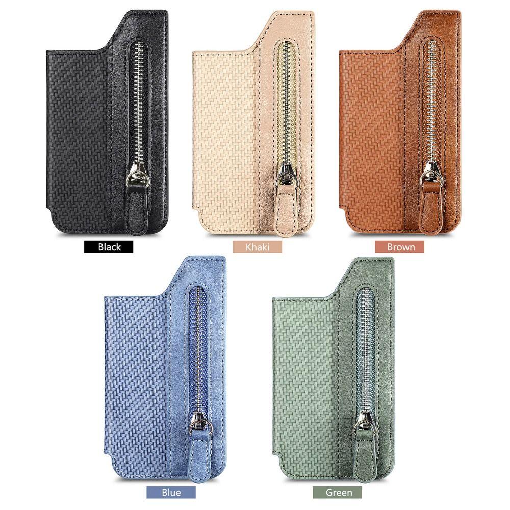 Bag PU Leathe Multi-card Support Phone Card Holder Wallet Case Phone Wallet Stick Cell Phone Pouch