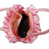 Leaf Hanfu Rose Flower Handbag Satin Silk Bubble Zipper Flower Tote Bag Cosmetic Makeup Bag Mommy Bag Ethnic Style Wrist Bag