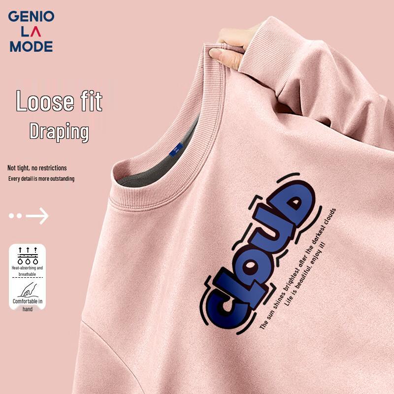 

GENIOLAMODE Men s Fleece-Lined Suede Sweatshirt 3XL