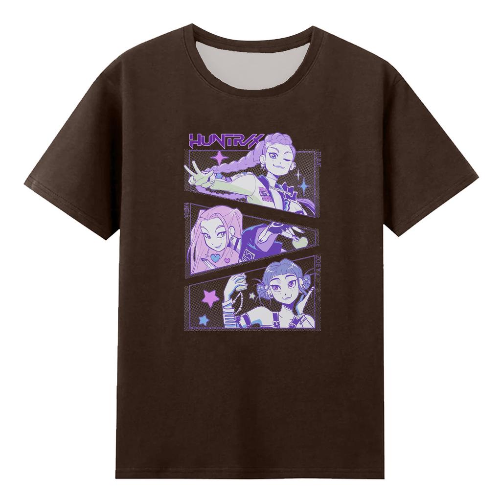 Boys Girls Round Neck Casual Printed Short-sleeved T-shirt Top