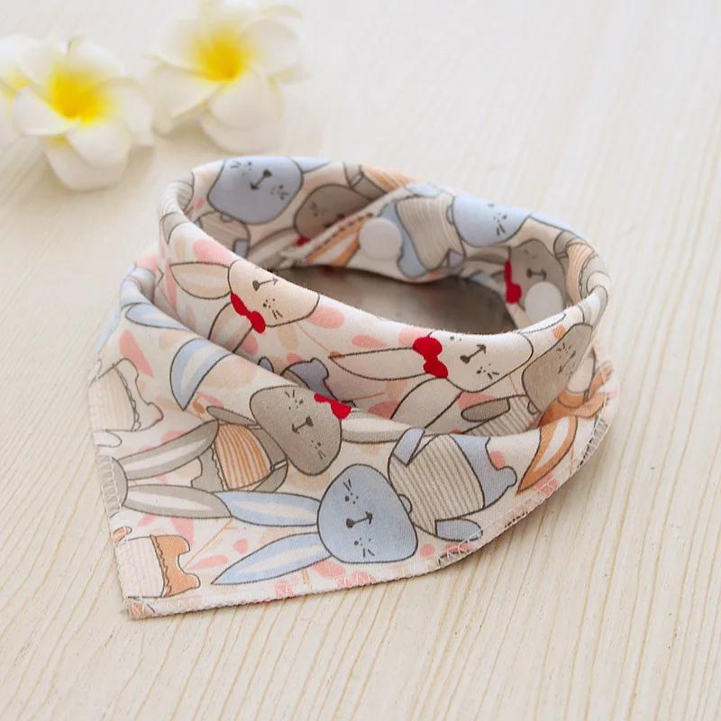 Baby Cotton Feeding Apron Triangle Bibs Girls Boys Cartoon Feeding Scarf Bib Collar Bib Burp Cloth Bandana Saliva Towel