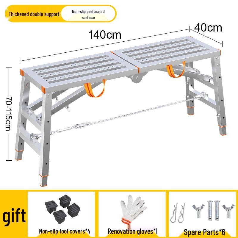 Heavy-Duty Folding Horse Stool with Thickened Step Ladder for Decoration and Construction Tasks