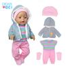 Winter Plush Sweater Thick Jacket Girl Doll Clothes 43cm Shaff Doll Set