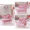 Openable Pink Furniture Jewelry Box Earrings Bracelet Ring Necklace Display Storage Cases Mini Armchair for Dollhouse