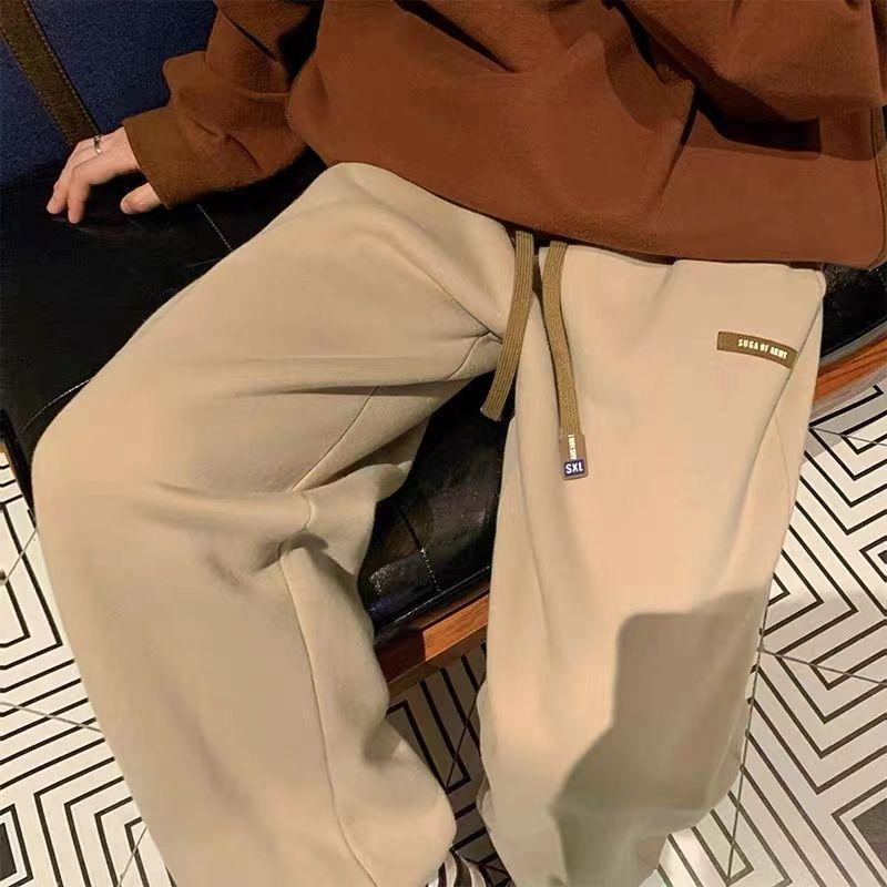 Pantaloni della tuta da donna autunno inverno pantaloni caldi pantaloni casual pantaloni larghi lunghezza agnello pantaloni sportivi caldi