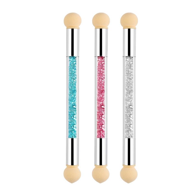 Nail Art Double-Ended Sponge & Dotting Tool for Gradient and Blending