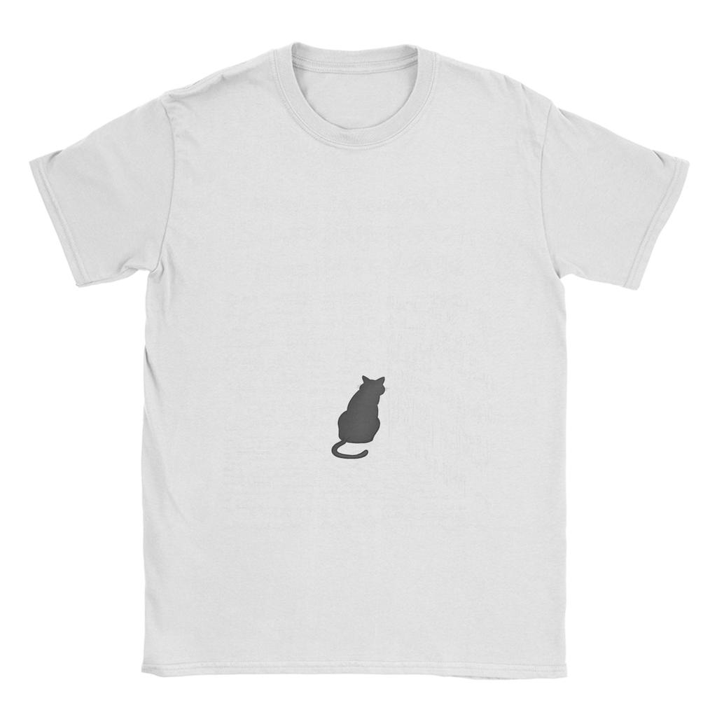 Herren Schrödinger's Katze Mathematik T-Shirt Reines Baumwollkleidung Vintage Kurzarm Rundhals T-Shirts Übergröße T-Shirt
