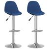 VidaXL Bar Stools, 2 Pcs Blue Fabric
