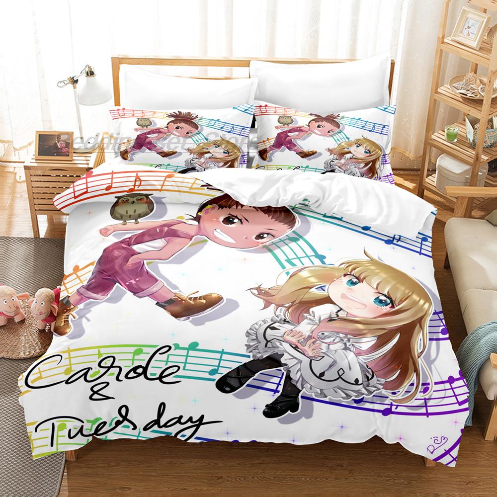 New Carole Tuesday Bedding Set Single Twin Full Queen King Size Bed Set Aldult Kid Bedroom Duvetcover Sets Anime Bed Sheet Set