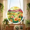 Acrylic Jigsaw Puzzle Suncatcher Large Colorful DIY Sun Catcher Kit for Adults Stained Glass Style Window Hanging Ornament for Home Garden Decor
