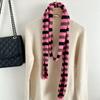 Narrow Cashmere Knitted Scarf Thickened Winter Shawl Soft Striped Scarf  Daily