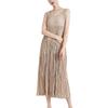 High-End Sleeveless Summer Pleated Skirt for Women