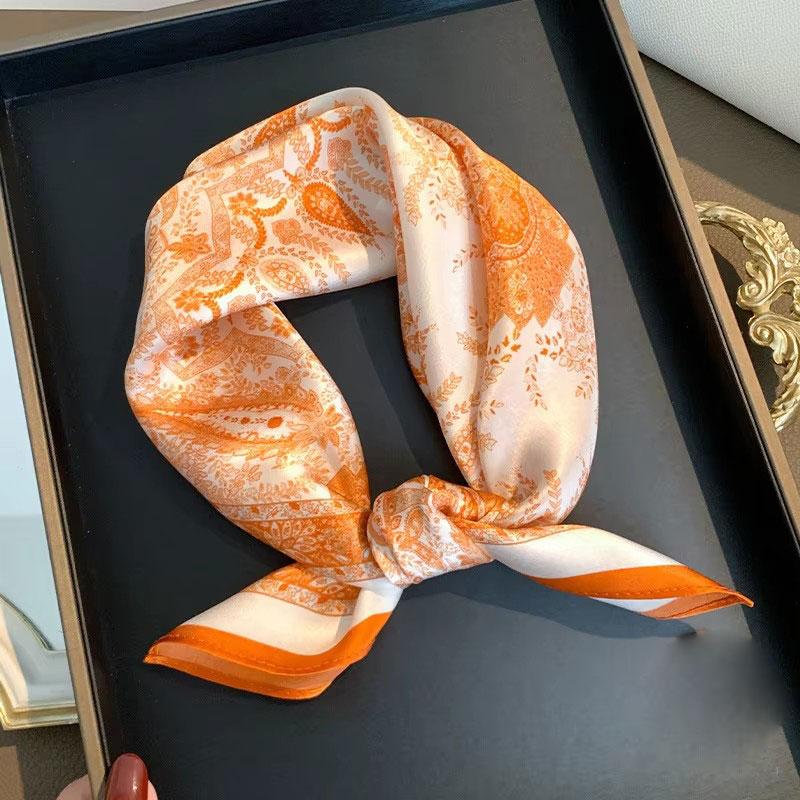 

New 100% Real Silk Scarf Women Square Neck Shawls Wraps for Ladies Foulard Scarves Pashmina Female Hijab Bandana bufanda luxury Real Silk 53x53cm