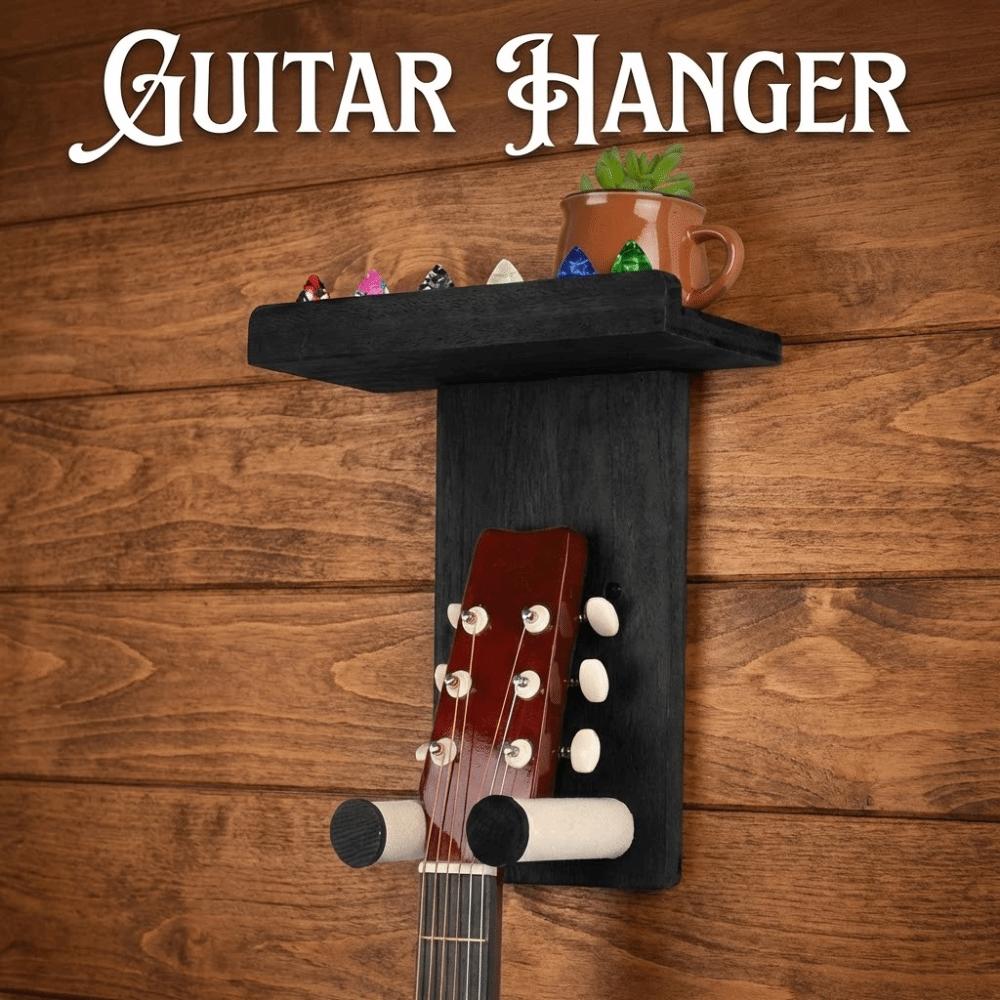 Scratch-Proof Guitar Hanger with Shelf String Instrument Storage Rack Ukuleles Bracket  Studio Use