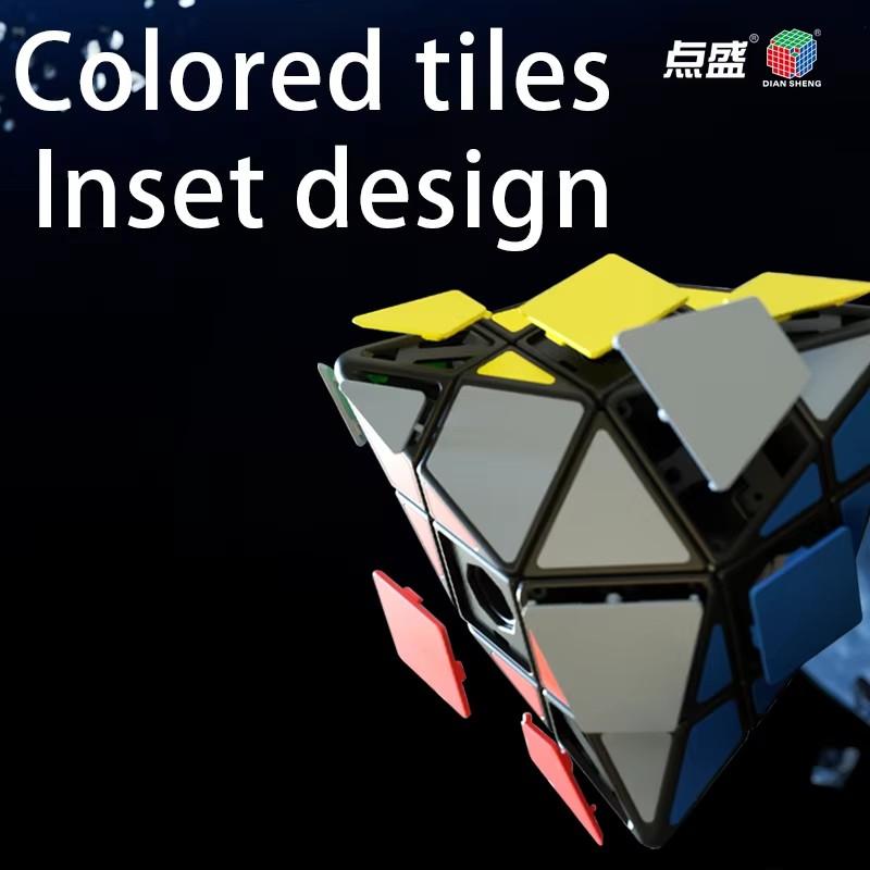 Diansheng 4-Corner-Only Colored Tiles Inset Design Magic Cube Education Toys Birthday Christmas Gifts For Kids Magico Cubo