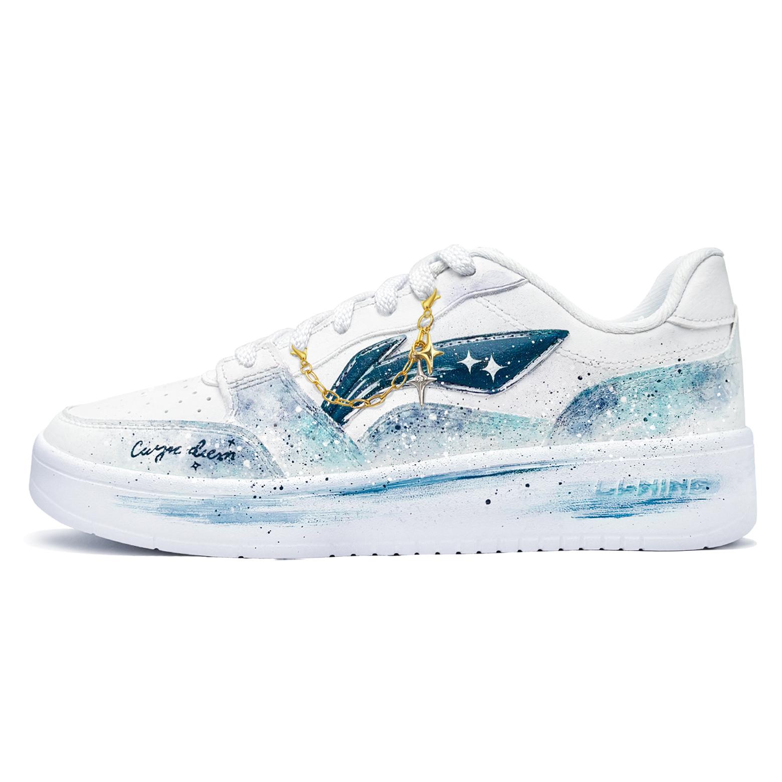 

Li Ning Sycee Galaxy Fantasy, First Moon Culture CH Низкие кеды для скейтборда Мужские Белый Синий Зеленый AGCT339-6(КомандаДва-) 40
