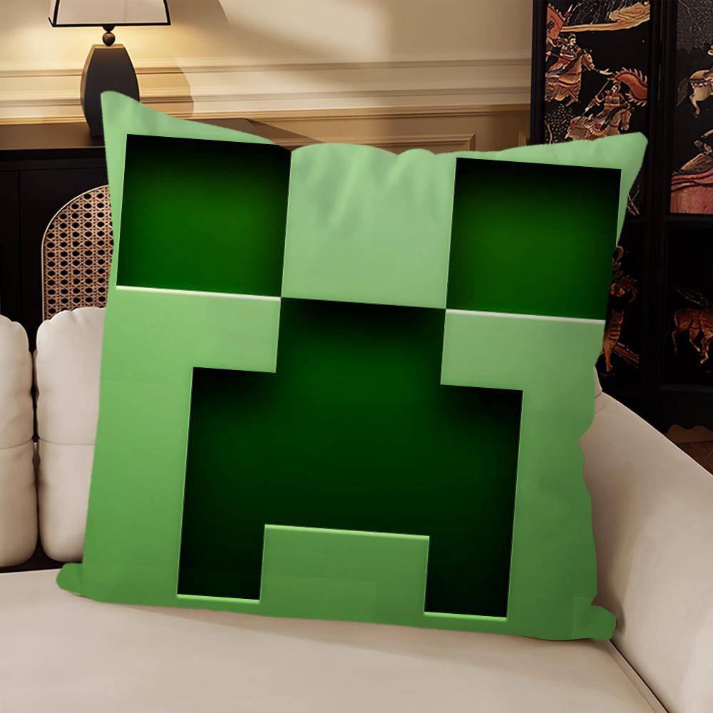 Sofá de Juego Clásico Sala de Estar Dormitorio Cabecero Respaldo Cojín Cojín Cuadrado Hora de la Siesta M-Mine Bloque C-Manualidades Funda de Almohada