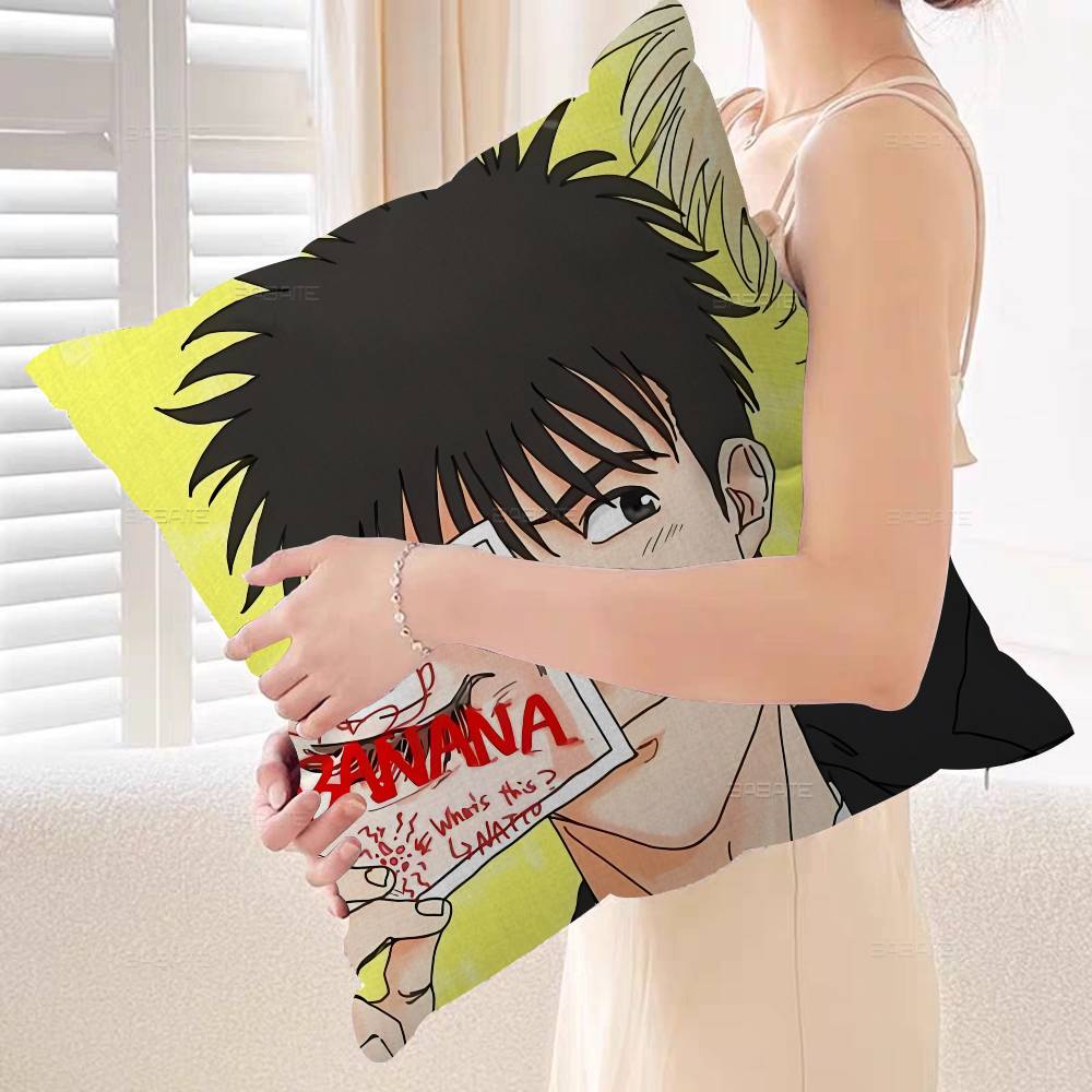 Banana Fish Pillow Cover for Bedroom Room and Living Room Sofa Decorative Cushion Cover