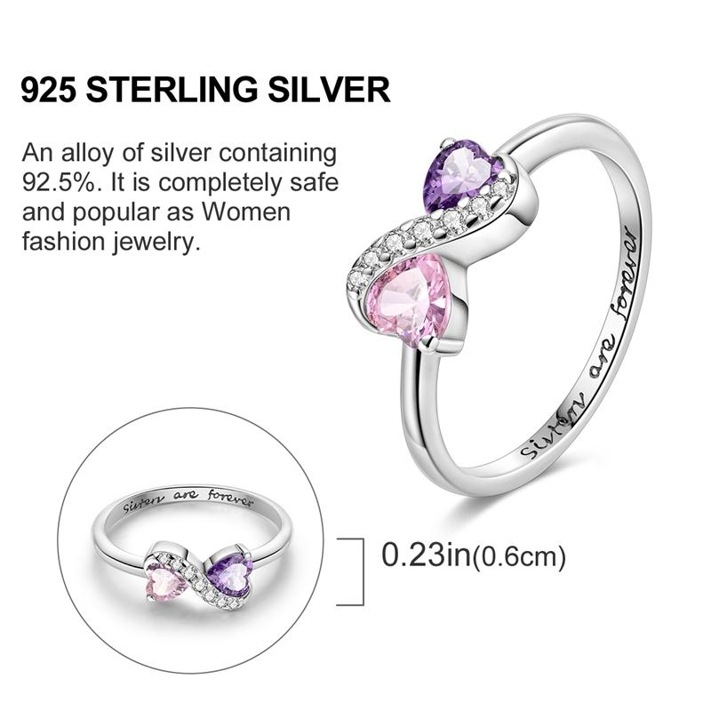 New 925 Silver Rings Simple Sparkling Stackable Original Rings For Women Anniversary Engagement Love Jewelry Gift