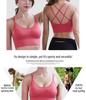 European & American Quick-Dry Cross Back Shockproof Wire-Free Plus Size Yoga Sports Bra for Women