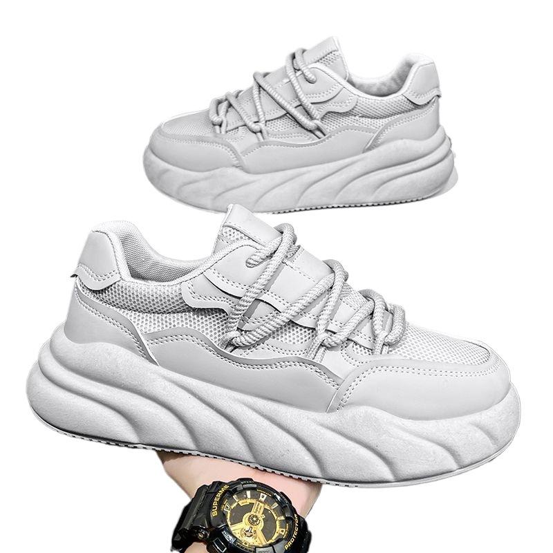 Men's Shoes Autumn New Versatile Casual Board Shoes Sports Platform Bread Shoes Heightening Dad Shoes Trendy Little White Tide Shoes