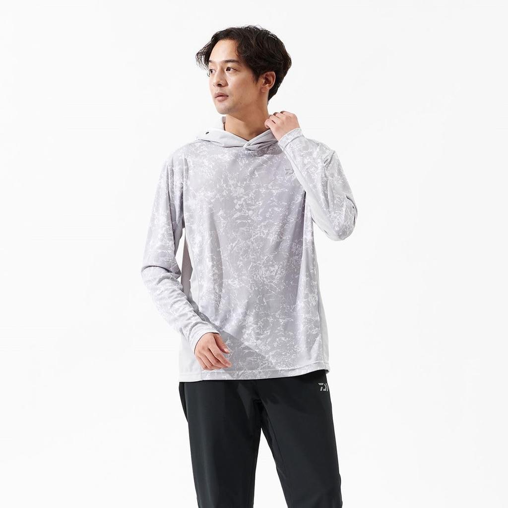 Daiwa Boat Game Hoodie Shirt Marble Black 2XL DE-3625