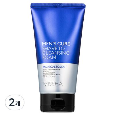 Men's Cure Shave To Cleansing Foam, 150ml, 2 Pieces