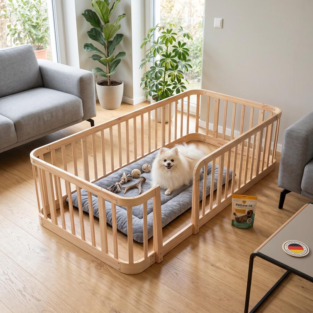 140×200cm Natural Wood Modular Baby Playpen, 7cm Standard-Compliant Gap, Rounded Edges, Universal Child Safety Fence for Indoors