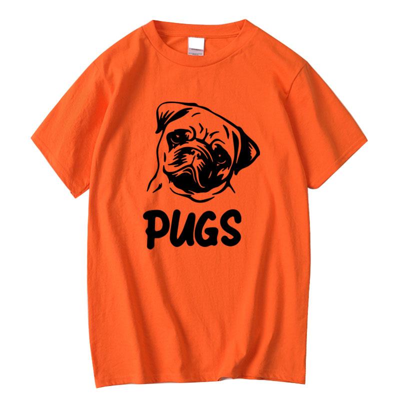 Mens Tshirt 100 Cotton Casual Pug Print Mens T Shirts Fashion Summer Casual Loose Men Tshirt Shirts Tops Men Tshirt Tees