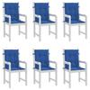 Garden Chair Cushions for Low Back Chairs 6 Pcs 100 X 50 X 3 Cm
