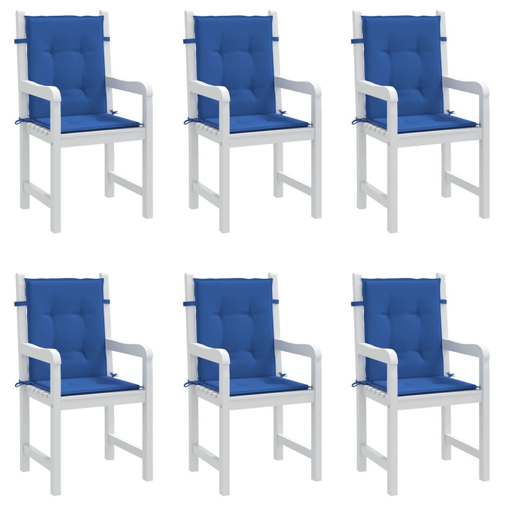 Garden Chair Cushions for Low Back Chairs 6 Pcs 100 X 50 X 3 Cm