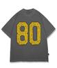 REBRENNER Dtf 80 Pigment Oversized Football Short Sleeve T-Shirt Charcoal